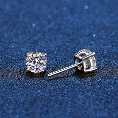 2.0ct Moissanite Earrings for Women Lab Grown Diamond Ear Studs 925 Sterling Silver Fine Jewelry Gift