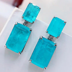 New Paraiba Sapphire Earrings: Elegant Women's Accessories