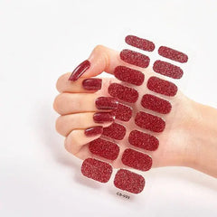 Semi Cured Gel Nail Wraps Full Cover Adhesive Manicure Decoration