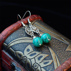 Minority Original Tibetan Ornament Turquoise Earrings