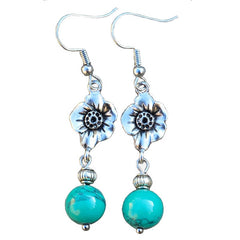 Minority Original Tibetan Ornament Turquoise Earrings