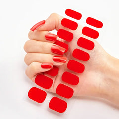 Semi Cured Gel Nail Wraps Full Cover Adhesive Manicure Decoration