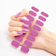 Semi Cured Gel Nail Wraps Full Cover Adhesive Manicure Decoration