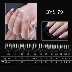 120Pcs Clear Gel X Manicure Tips - Seamless Stiletto/Coffin No Mark Fake Nails