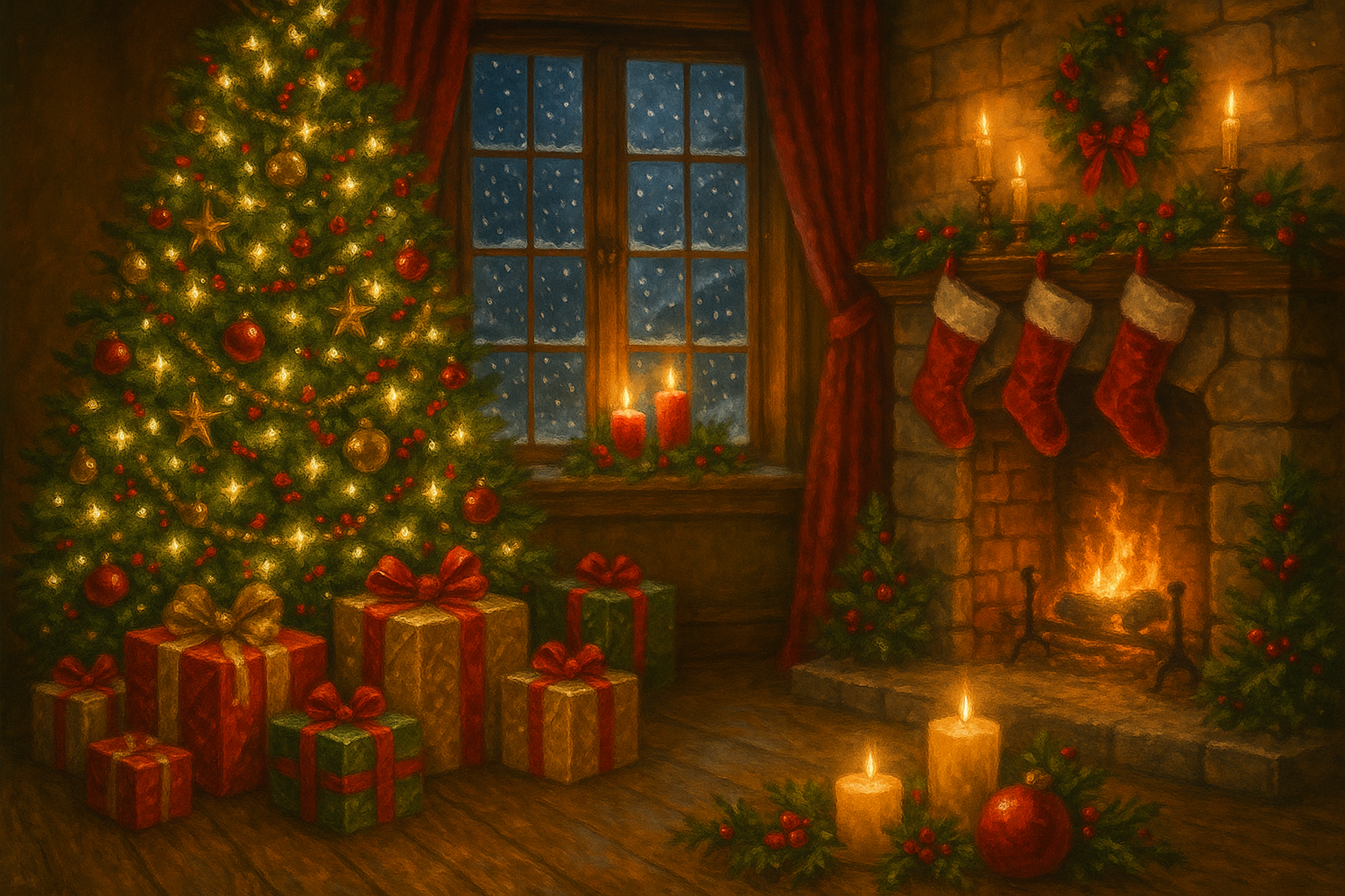 An image that depicts the upcoming Christmas holiday