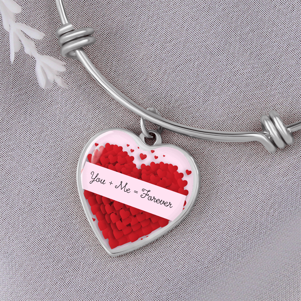 Infinite Love: Valentine's Day Luxury Heart Bangle