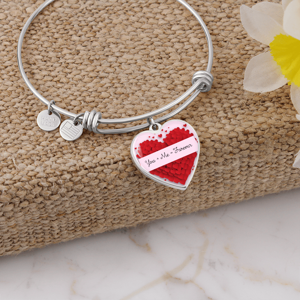 Infinite Love: Valentine's Day Luxury Heart Bangle