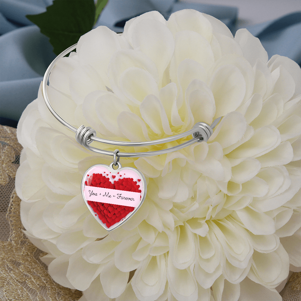 Infinite Love: Valentine's Day Luxury Heart Bangle