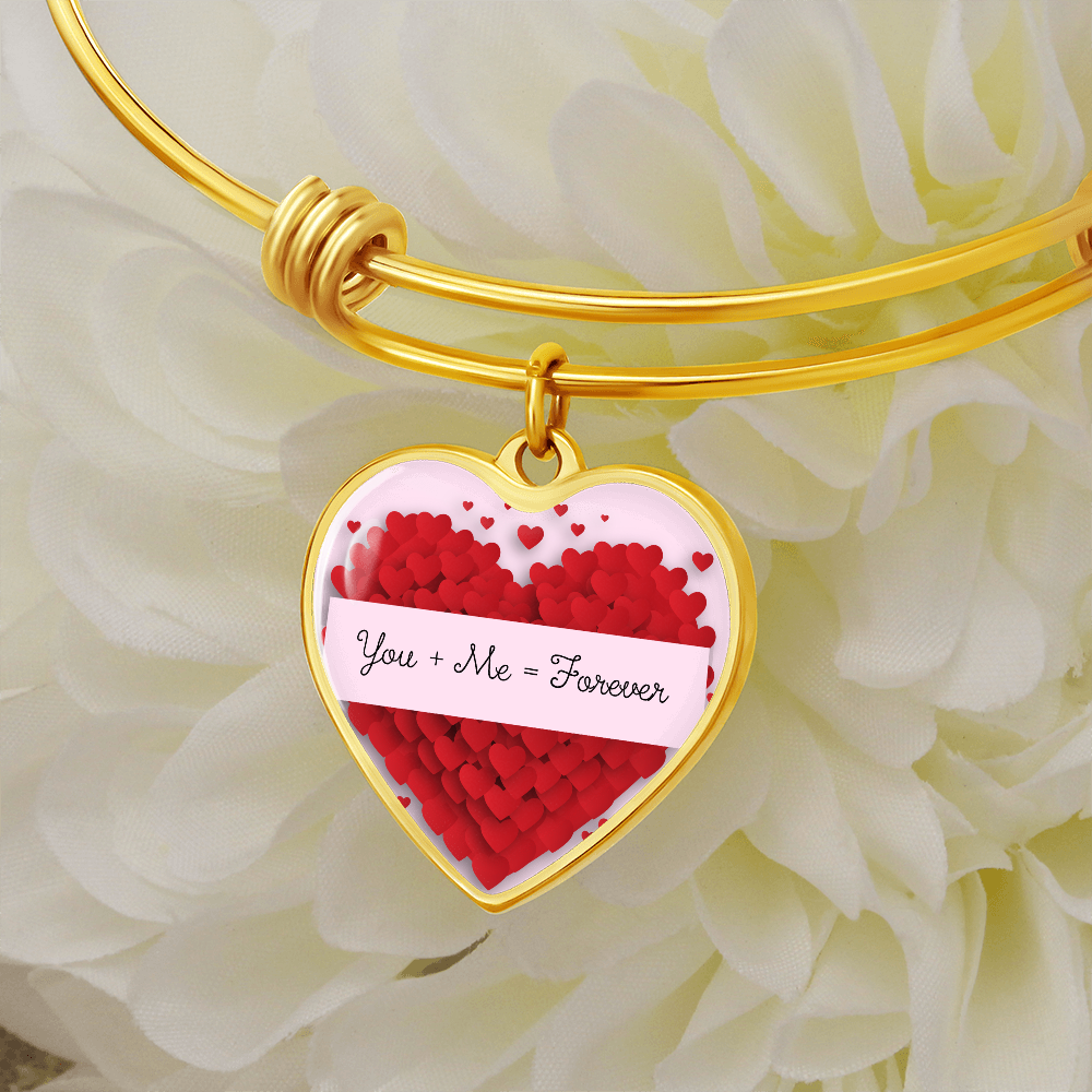 Infinite Love: Valentine's Day Luxury Heart Bangle