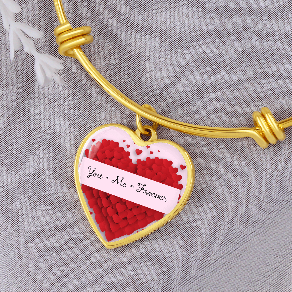 Infinite Love: Valentine's Day Luxury Heart Bangle