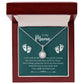 Luxury 14K White Gold Look CZ Pendant with Chain - Lobster Clasp