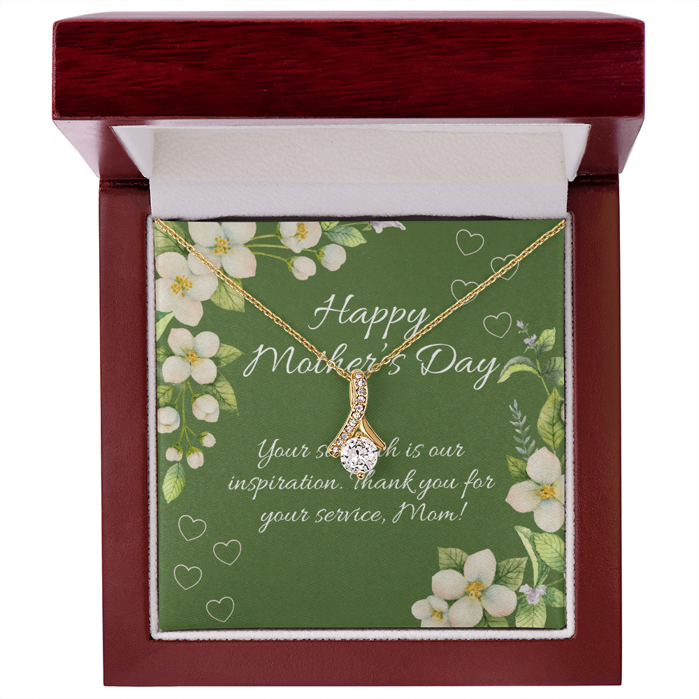 Strength & Sacrifice – Alluring Beauty Necklace (Yellow & White Gold) for Mother's Day