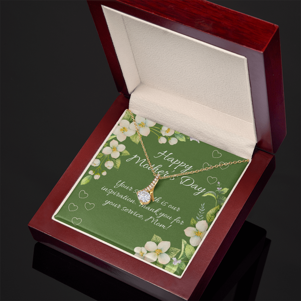 Strength & Sacrifice – Alluring Beauty Necklace (Yellow & White Gold) for Mother's Day