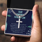 Cuban Chain with Artisan Cross Necklace - Honoring an Amazing Father - in - Law - Gadget and Glam Shop