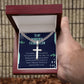 Cuban Chain with Artisan Cross Necklace - Honoring an Amazing Father - in - Law - Gadget and Glam Shop