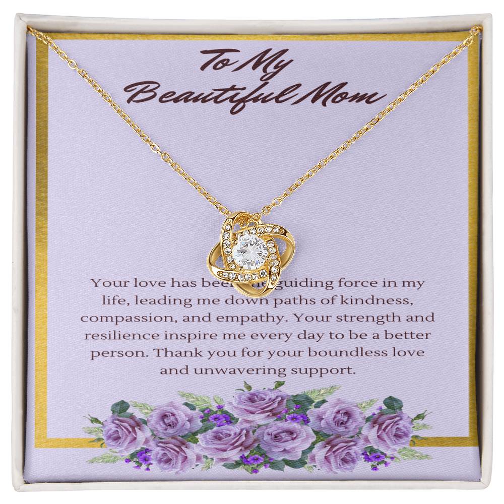 Love Knot Guiding Light Necklace: A Tribute to a Mothers' Love and Strength