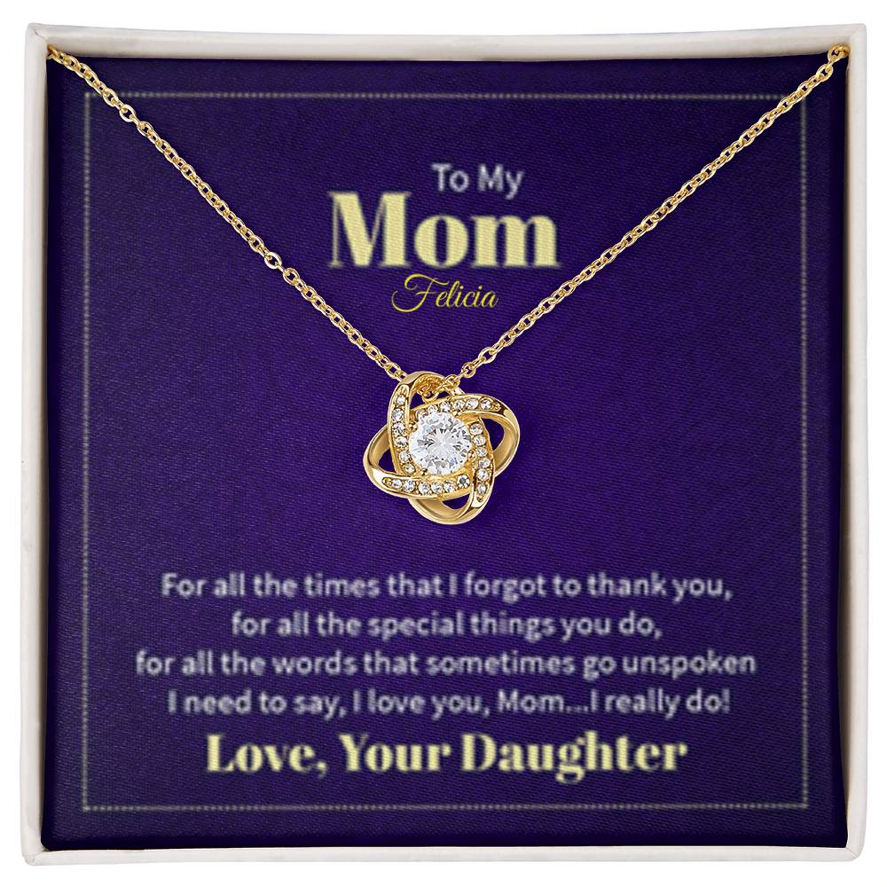 Everlasting Connection: Love Knot Necklace for Daughters to Their Mom