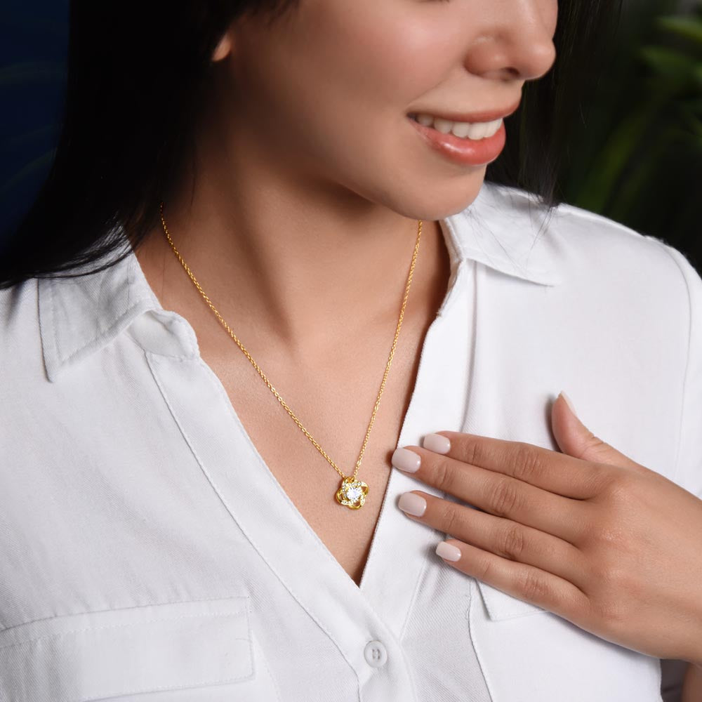 Love Knot Guiding Light Necklace: A Tribute to a Mothers' Love and Strength