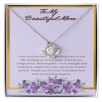 Love Knot Guiding Light Necklace: A Tribute to a Mothers' Love and Strength - Gadget and Glam Shop