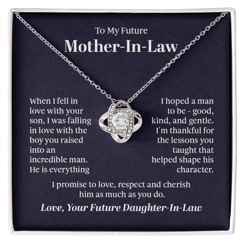 Cherished Connection Love Knot Necklace – A Gift for a Future Mother-in-Law