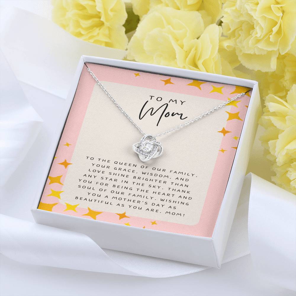 Radiant Mother's Day Love Knot Necklace: A Tribute to Mom's Grace