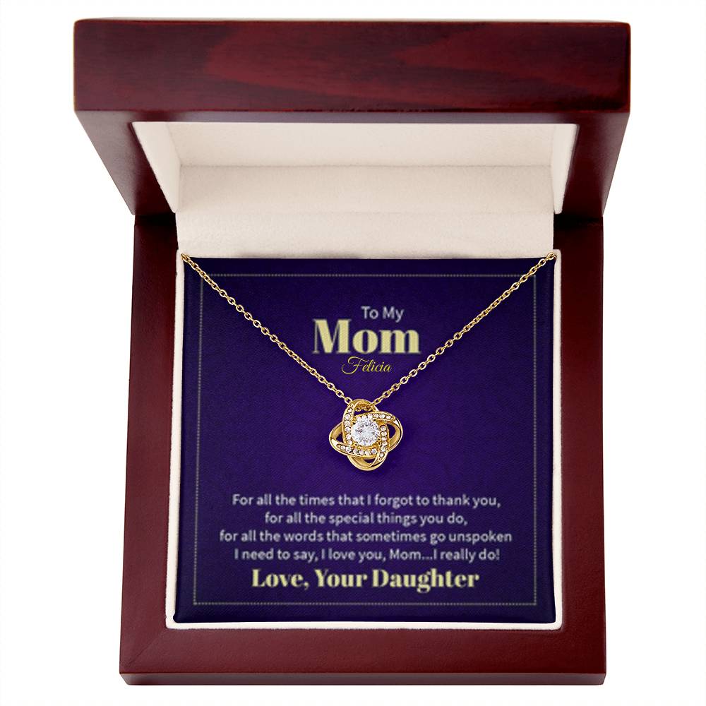 Everlasting Connection: Love Knot Necklace for Daughters to Their Mom