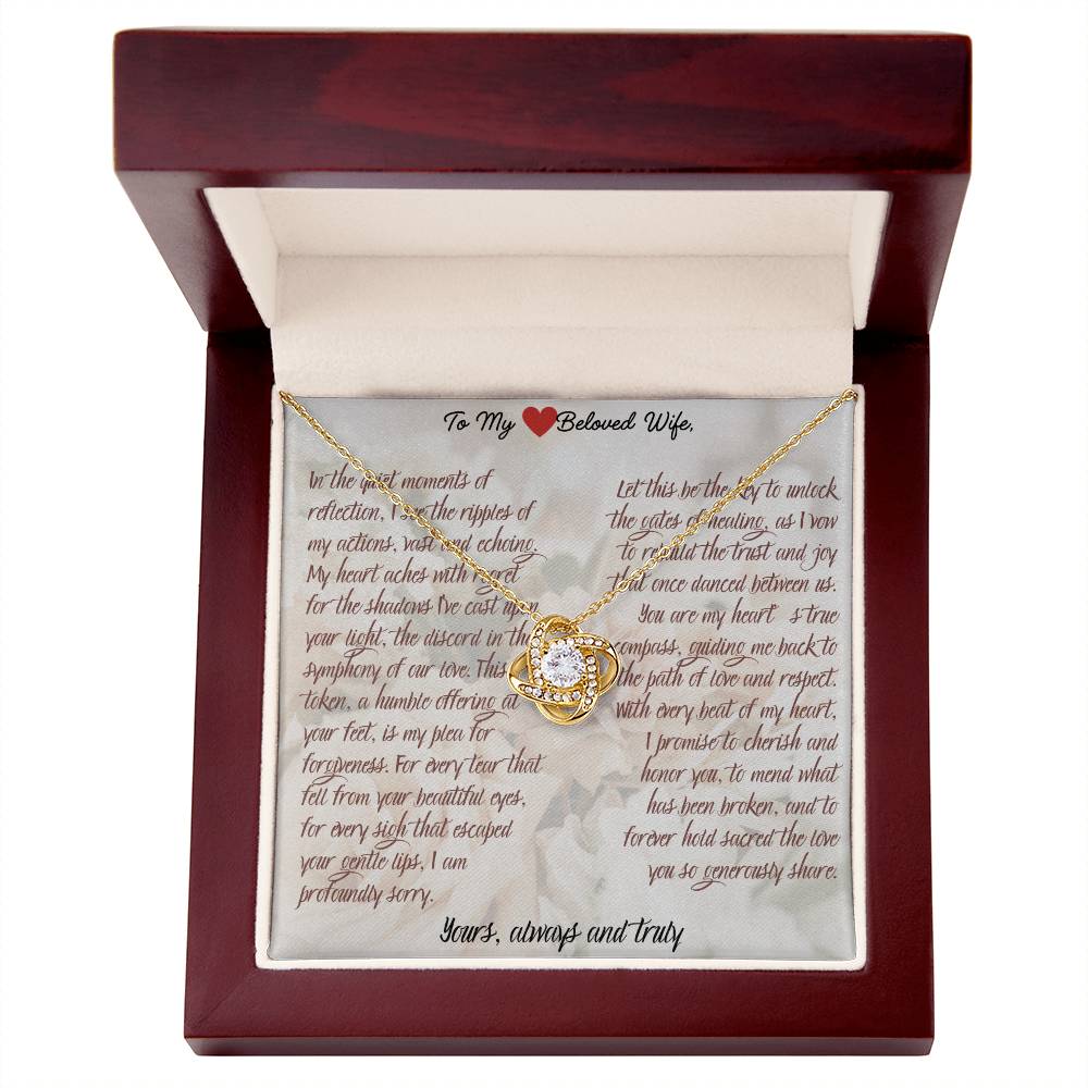 "Reconciliation Love Knot Necklace – A Pledge to Mend and Cherish"