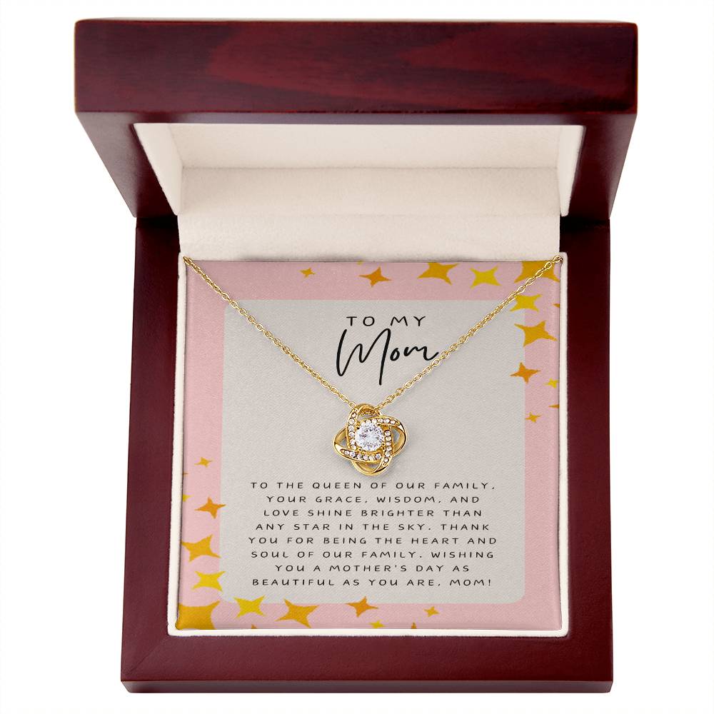 Radiant Mother's Day Love Knot Necklace: A Tribute to Mom's Grace