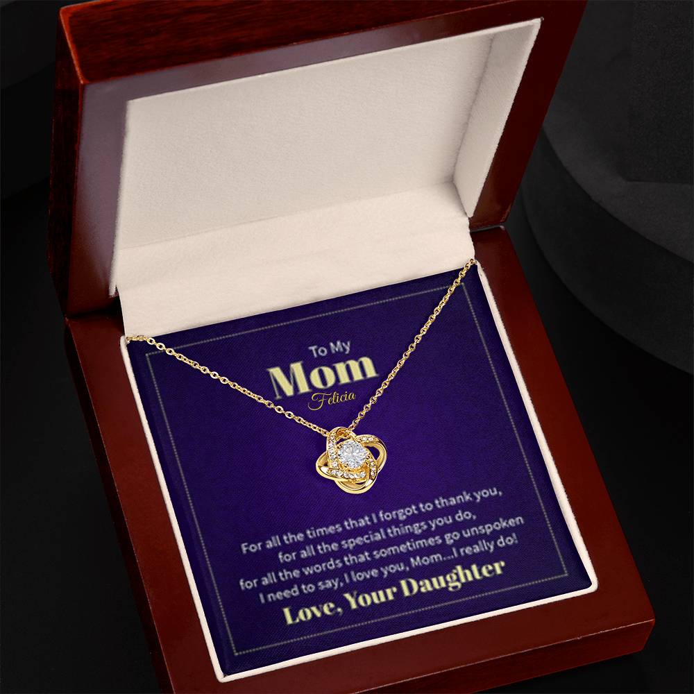 Everlasting Connection: Love Knot Necklace for Daughters to Their Mom