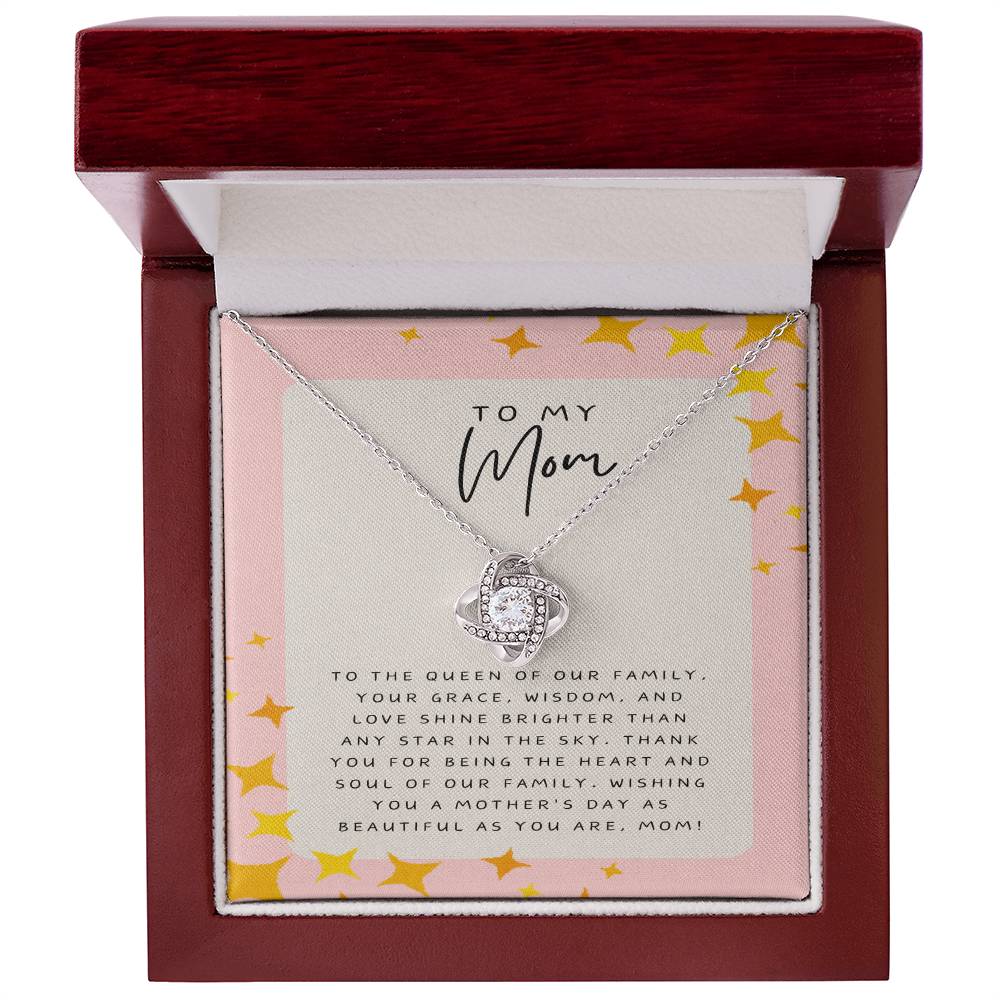 Radiant Mother's Day Love Knot Necklace: A Tribute to Mom's Grace