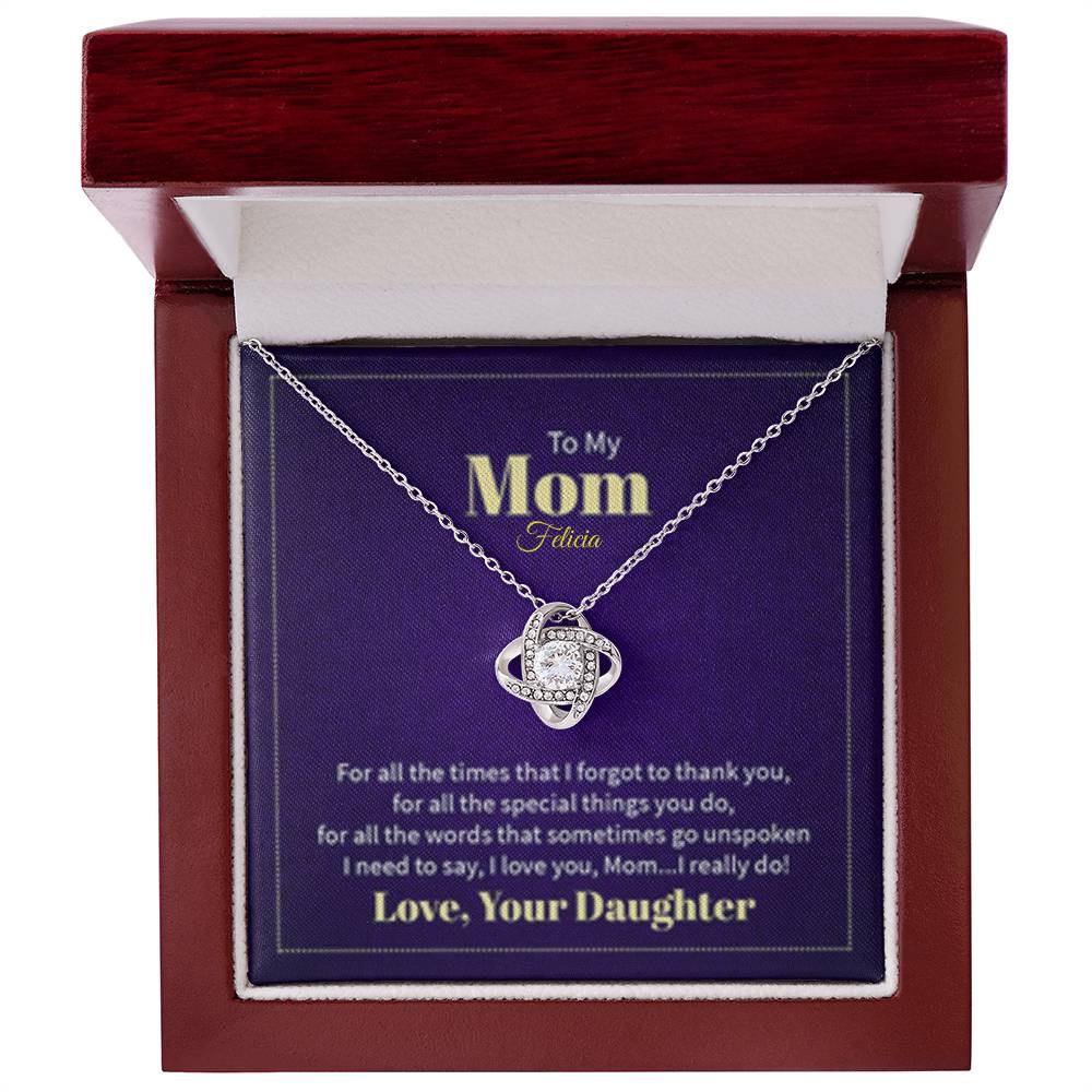 Everlasting Connection: Love Knot Necklace for Daughters to Their Mom