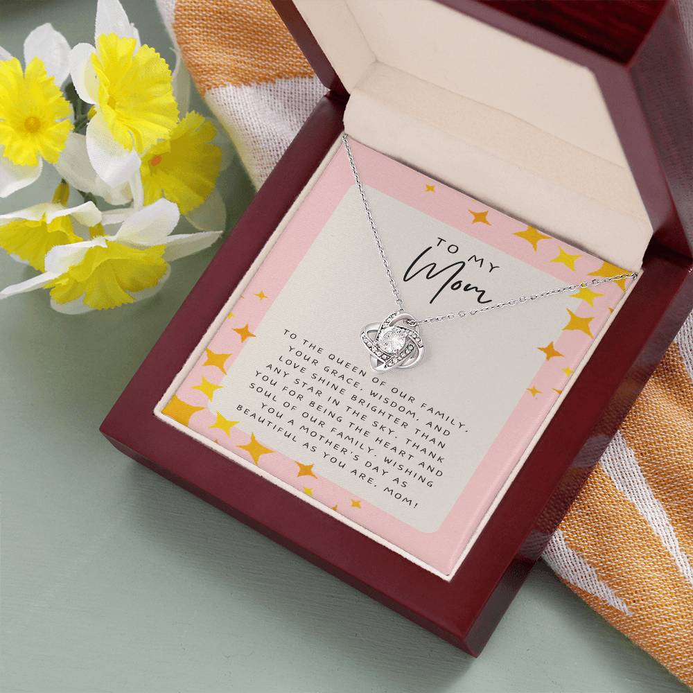 Radiant Mother's Day Love Knot Necklace: A Tribute to Mom's Grace