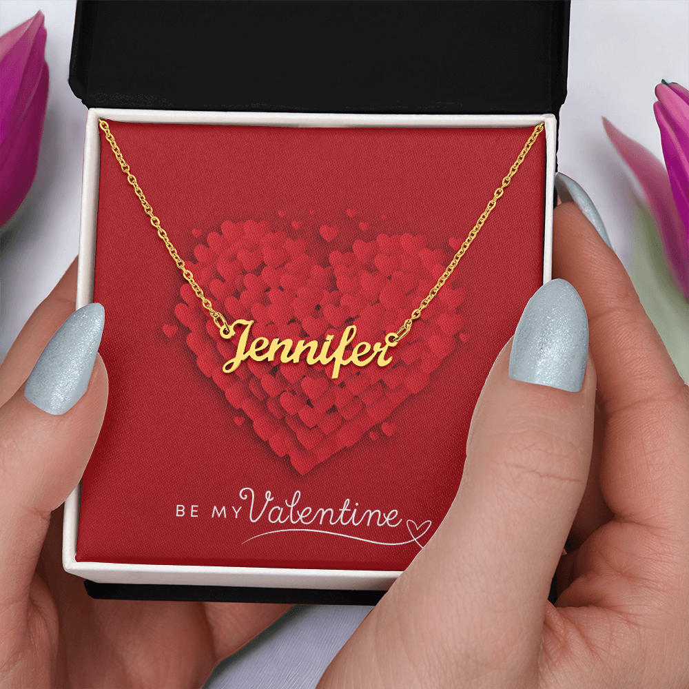 Personalized Elegance: Valentine's Day Custom Name Necklace