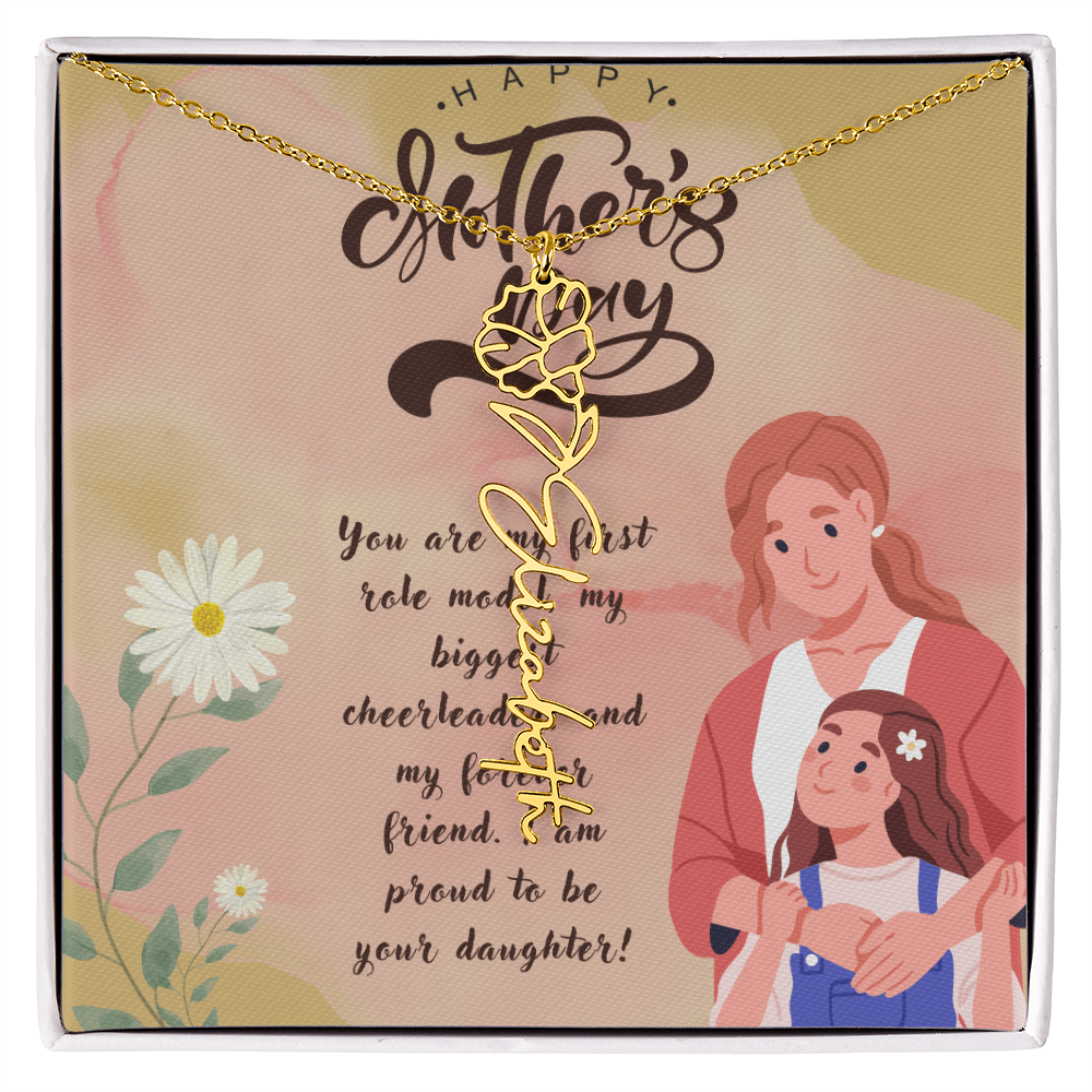 Girl Mom, Girl Power – Flower Name Necklace for Mother's Day