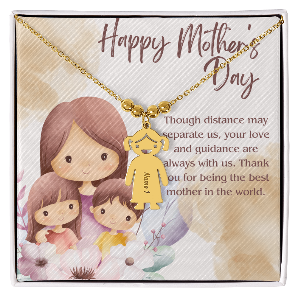 Engraved Kid Charm Necklace – A Heartfelt Mother's Day Gift