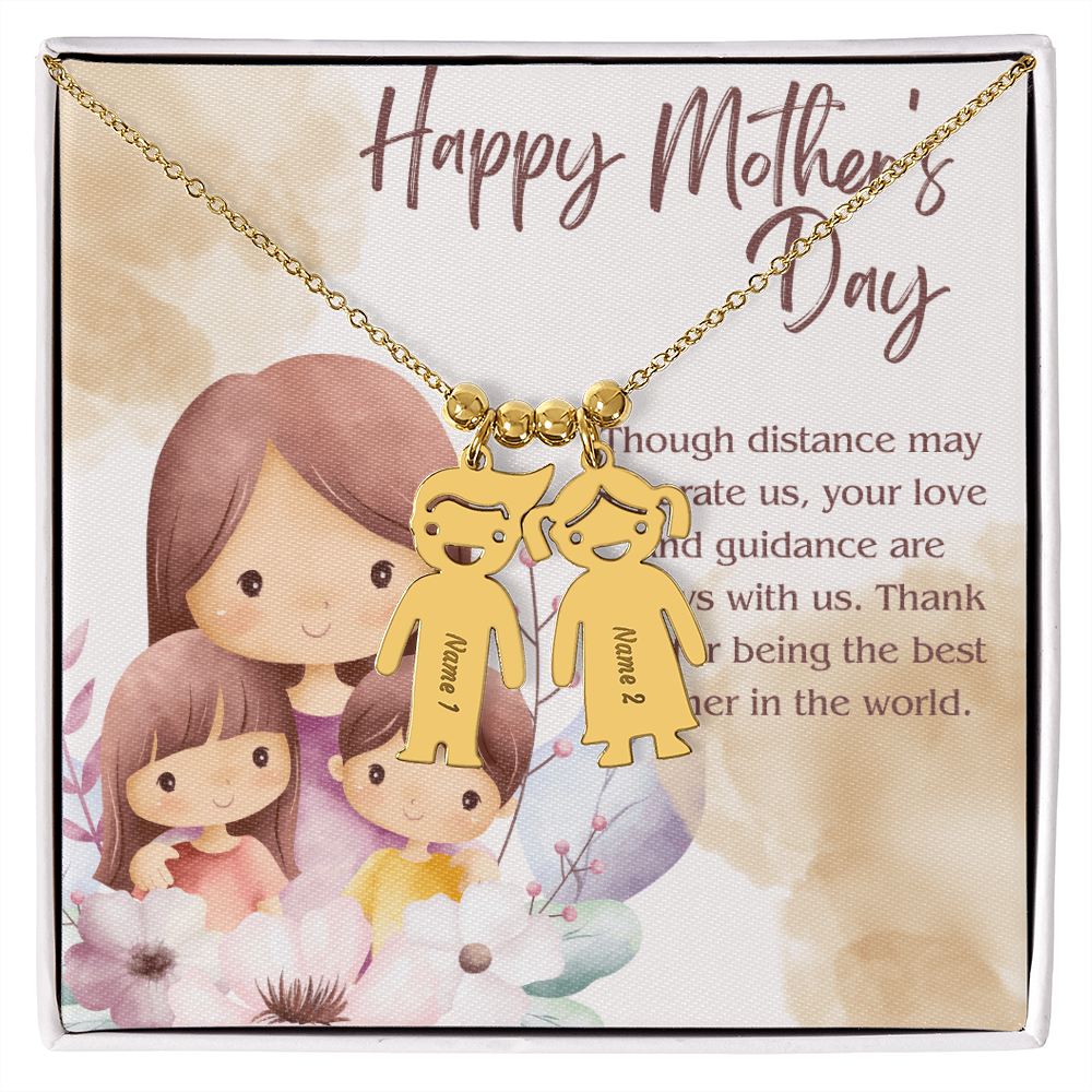 Engraved Kid Charm Necklace – A Heartfelt Mother's Day Gift