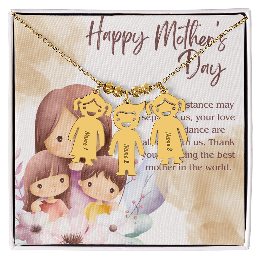 Engraved Kid Charm Necklace – A Heartfelt Mother's Day Gift