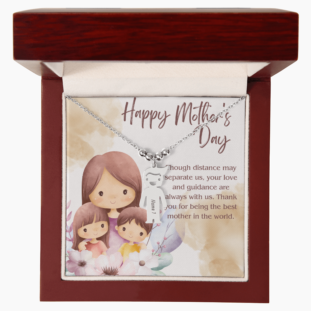 Engraved Kid Charm Necklace – A Heartfelt Mother's Day Gift