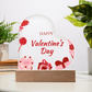 Forever My Valentine: Acrylic Heart Plaque - Gadget and Glam Shop