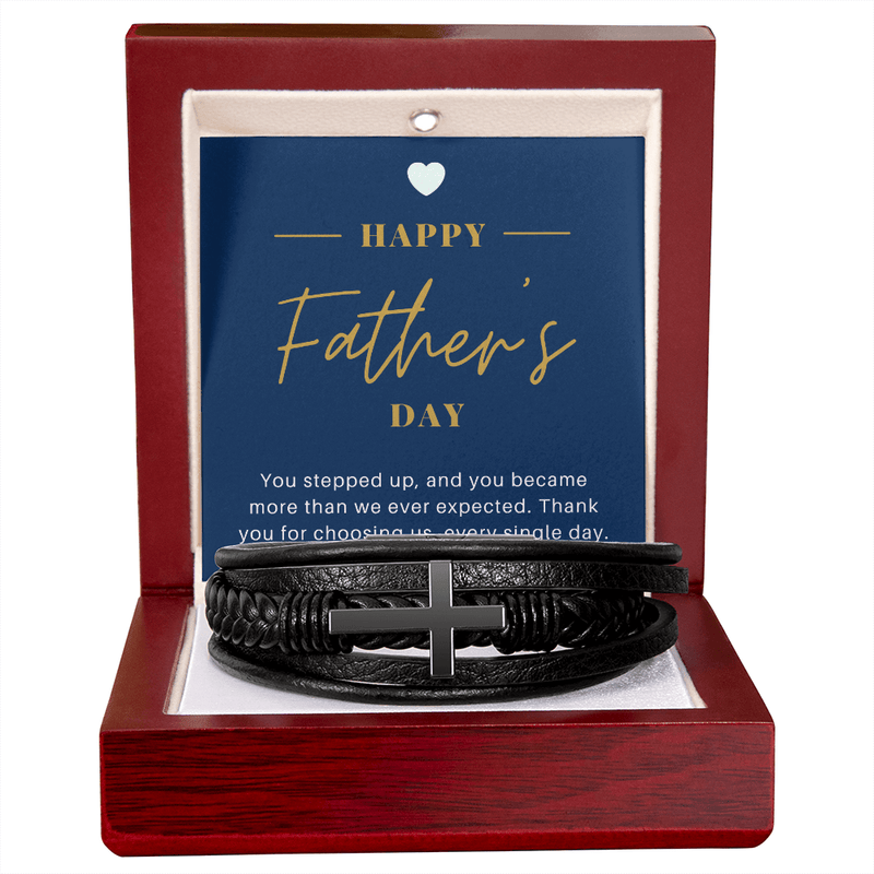 Bonus Dad Cross Bracelet – A Father's Day Gift from the Heart - Gadget and Glam Shop