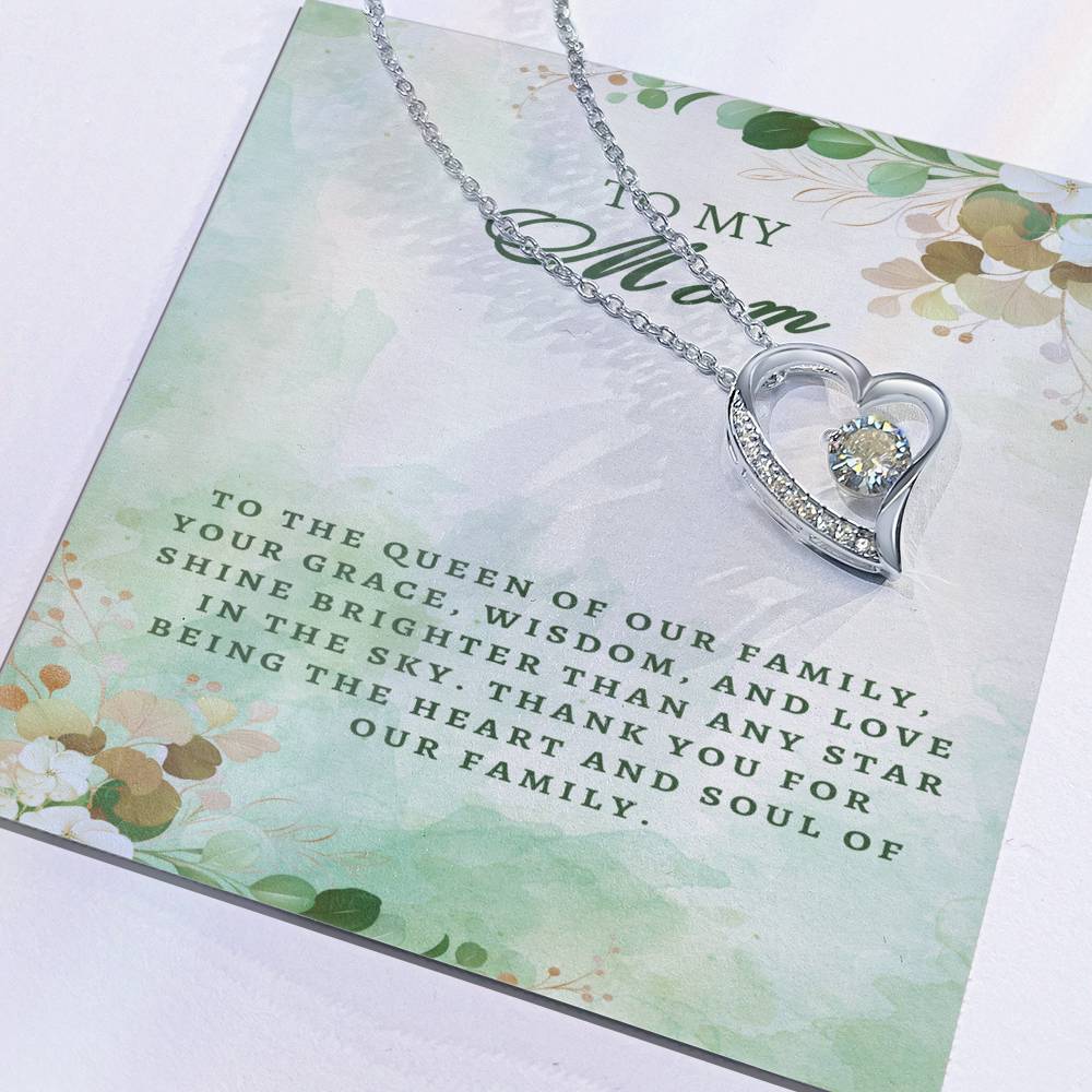 Regal Tribute Necklace for Mom: Grace, Wisdom, Love