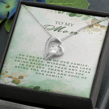 Regal Tribute Necklace for Mom: Grace, Wisdom, Love