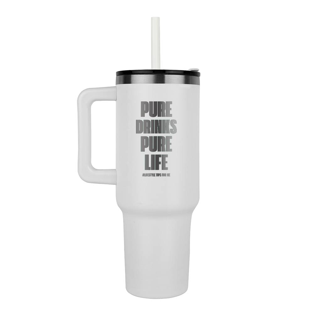 40oz. Stainless Steel Tumbler (Pure Drinks Pure Life)