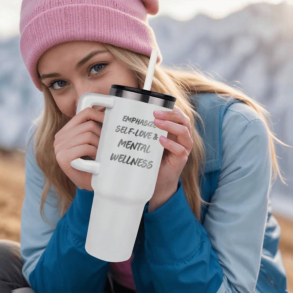 Pinnacle 40oz Tumbler - Laser engraved Self Love