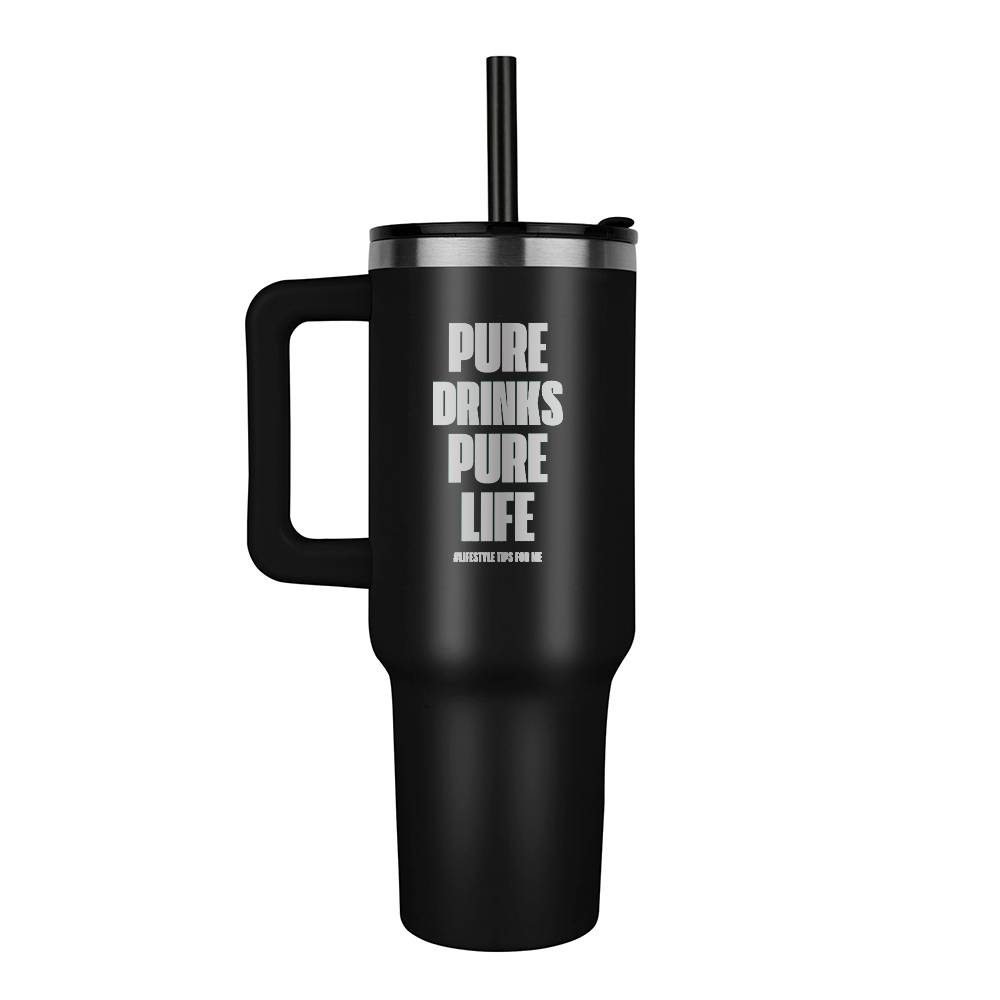 40oz. Stainless Steel Tumbler (Pure Drinks Pure Life)