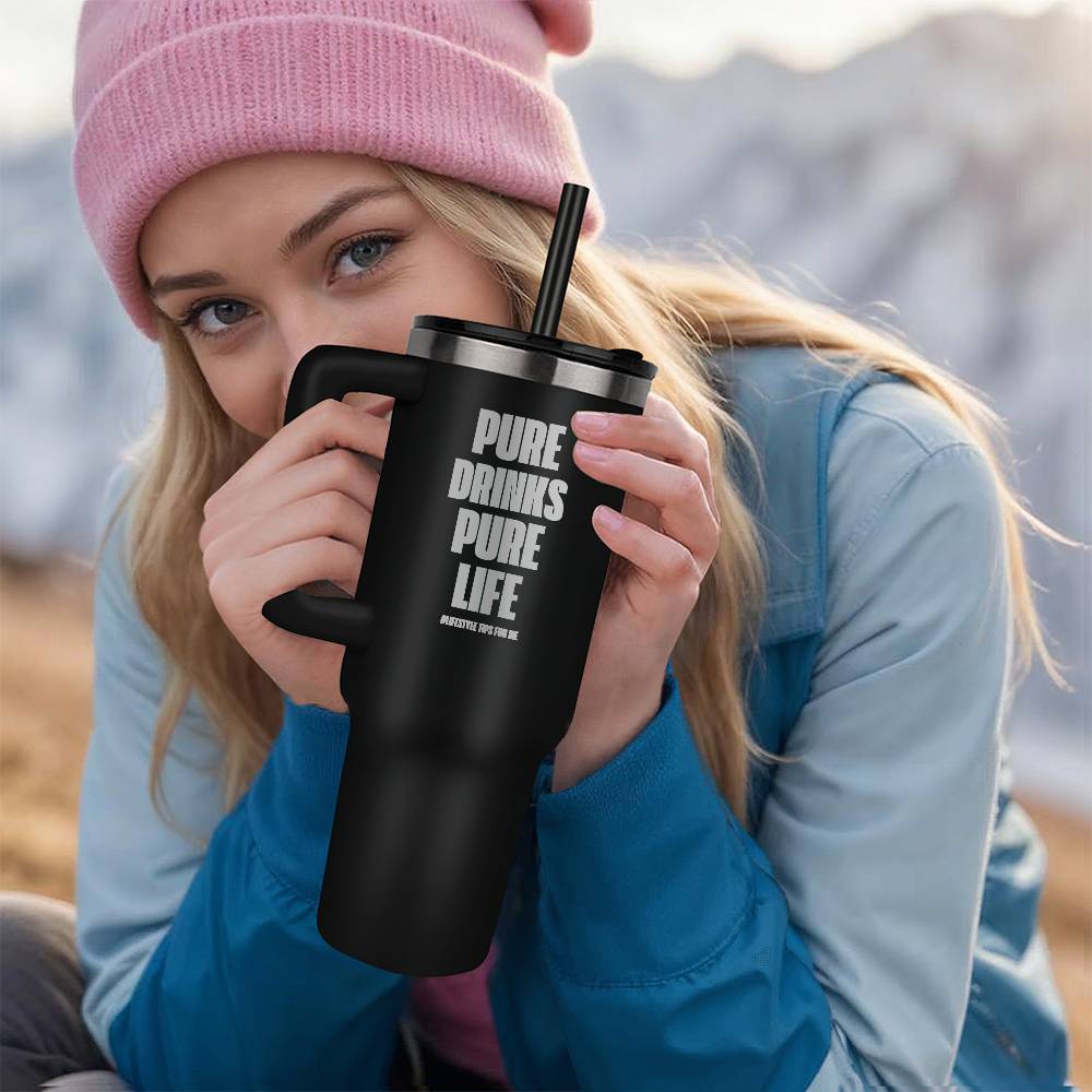 40oz. Stainless Steel Tumbler (Pure Drinks Pure Life)