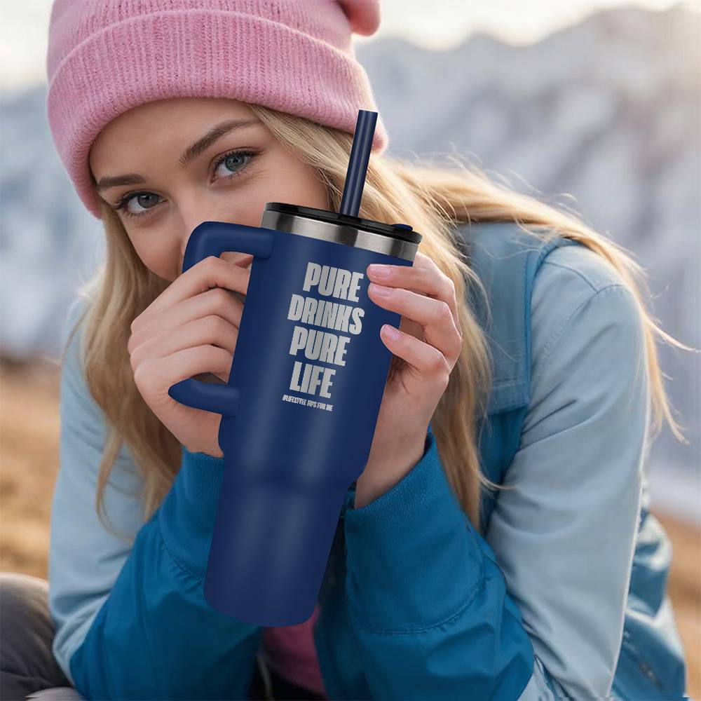 40oz. Stainless Steel Tumbler (Pure Drinks Pure Life)