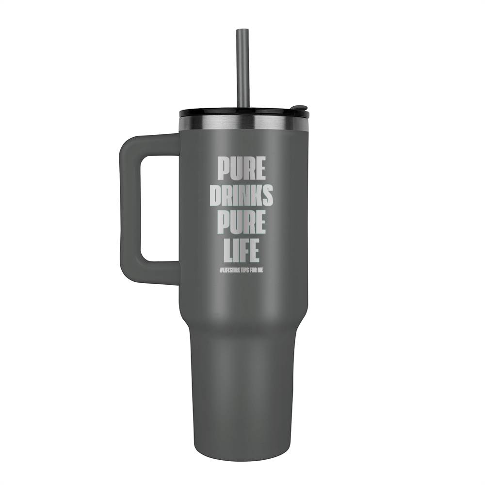 40oz. Stainless Steel Tumbler (Pure Drinks Pure Life)