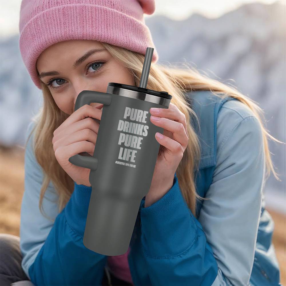 40oz. Stainless Steel Tumbler (Pure Drinks Pure Life)