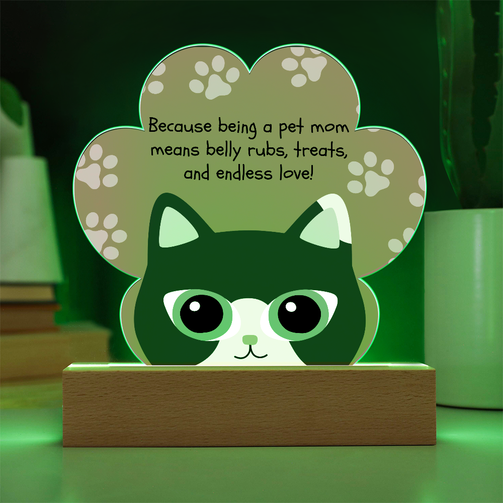 Best Fur Mom Ever – Acrylic Paw Print Plaque for Mother's Day